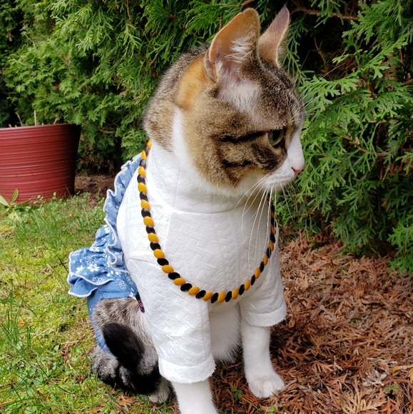 Vintage 50's Orange and Black Lucite Disc Necklace - Picture 9 of 9